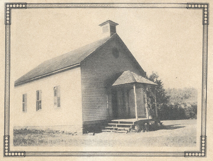 The lending library was modeled after the old Lone Dell School.